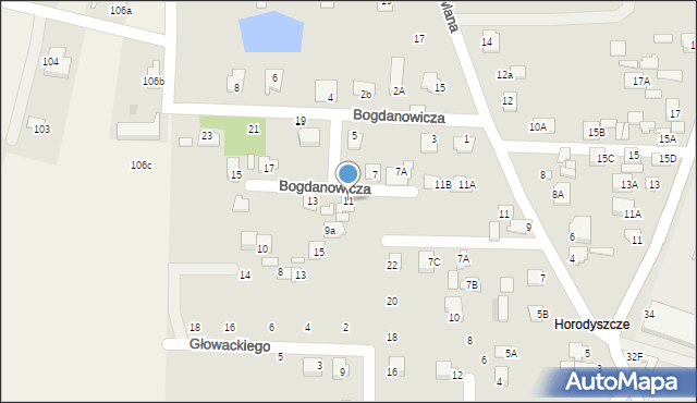 Chełm, Bogdanowicza Kazimierza, 11, mapa Chełma