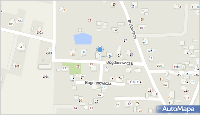 Chełm, Bogdanowicza Kazimierza, 4, mapa Chełma