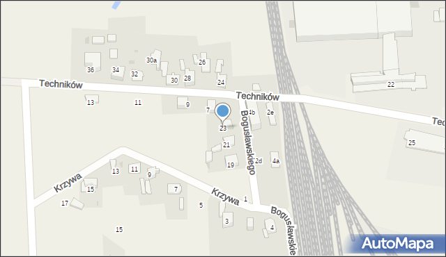 Chełm Śląski, Bogusławskiego Wojciecha, 23, mapa Chełm Śląski