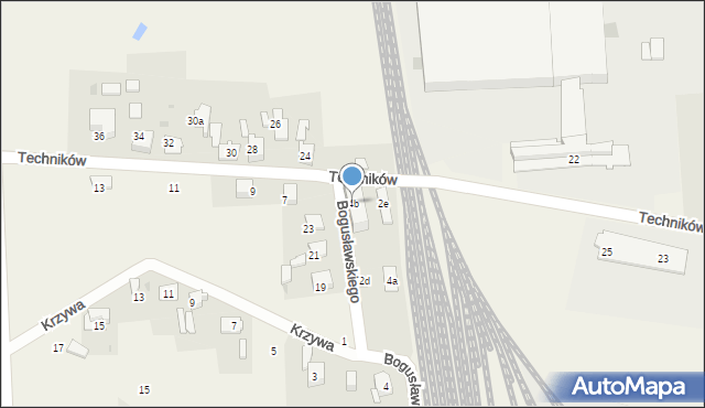 Chełm Śląski, Bogusławskiego Wojciecha, 4b, mapa Chełm Śląski