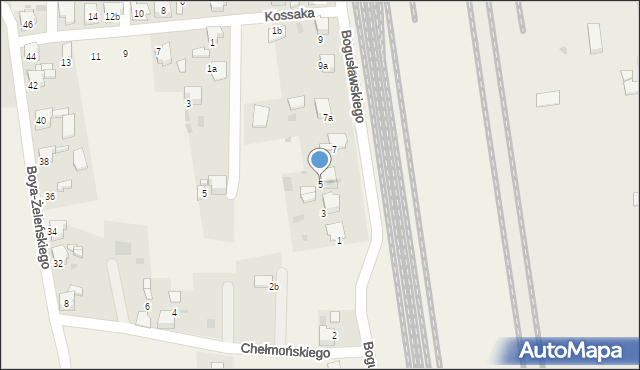 Chełm Śląski, Bogusławskiego Wojciecha, 5, mapa Chełm Śląski