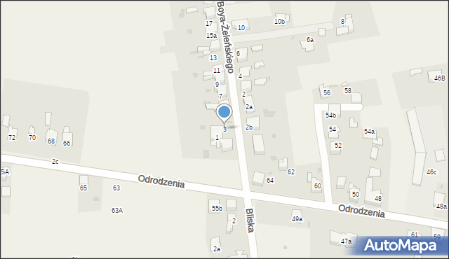 Chełm Śląski, Boya-Żeleńskiego Tadeusza, 3, mapa Chełm Śląski