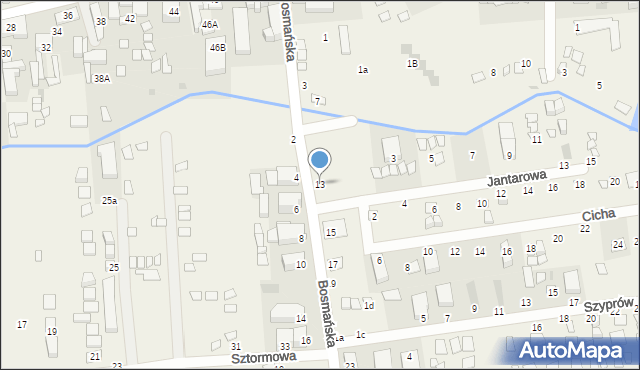 Chłopy, Bosmańska, 13, mapa Chłopy