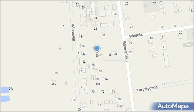 Chłopy, Bosmańska, 50, mapa Chłopy