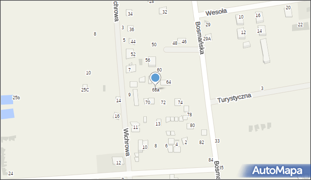 Chłopy, Bosmańska, 68a, mapa Chłopy