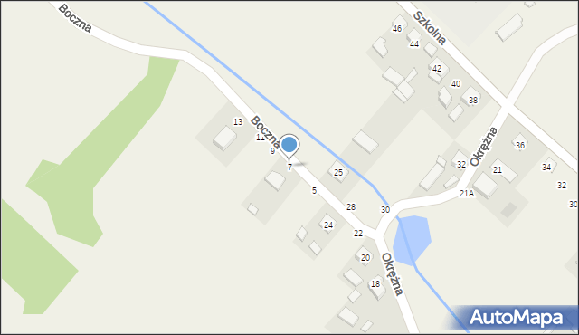 Chmielowice, Boczna, 7, mapa Chmielowice