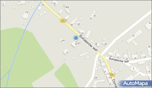 Chocianów, Bohaterów Wojska Polskiego, 11, mapa Chocianów