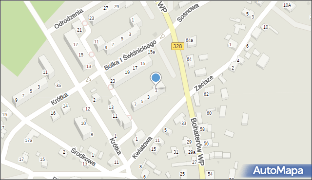 Chocianów, Bolka I Świdnickiego, 1, mapa Chocianów