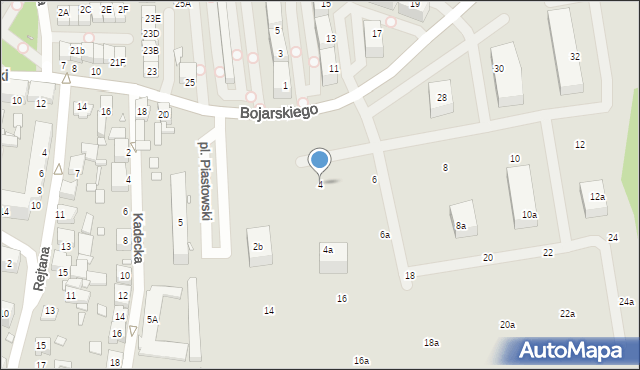 Chorzów, Bojarskiego Ludwika, ks., 4, mapa Chorzów