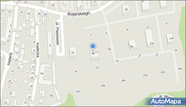 Chorzów, Bojarskiego Ludwika, ks., 4a, mapa Chorzów