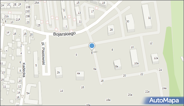 Chorzów, Bojarskiego Ludwika, ks., 6, mapa Chorzów