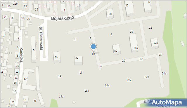 Chorzów, Bojarskiego Ludwika, ks., 6a, mapa Chorzów