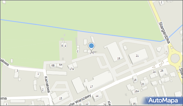 Choszczno, Bohaterów Warszawy, 17C, mapa Choszczno