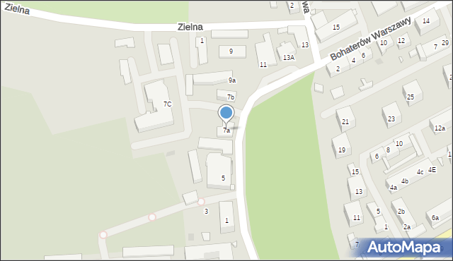 Choszczno, Bohaterów Warszawy, 7a, mapa Choszczno