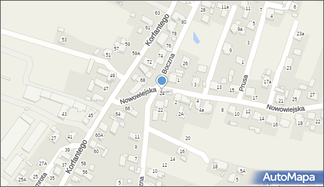 Chróścice, Boczna, 24, mapa Chróścice