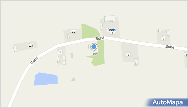 Chrusty, Borki, 10, mapa Chrusty