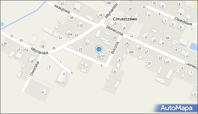 Chruszczewo, Boczna, 1/1, mapa Chruszczewo