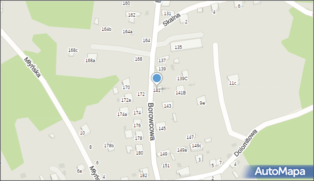 Chrzanów, Borowcowa, 141, mapa Chrzanów