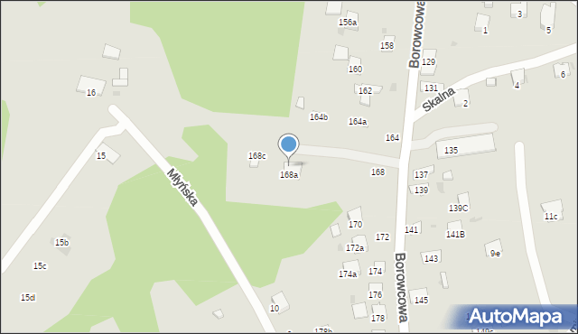 Chrzanów, Borowcowa, 168b, mapa Chrzanów