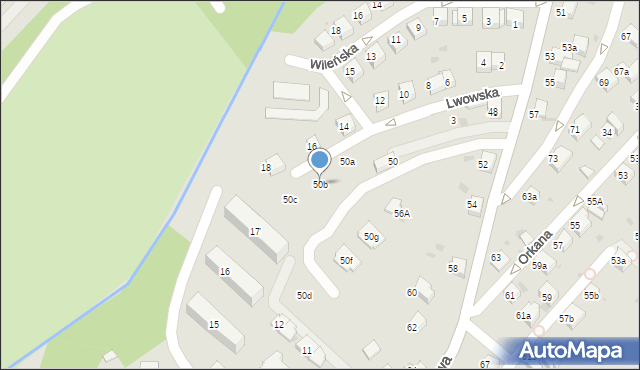 Chrzanów, Borowcowa, 50b, mapa Chrzanów