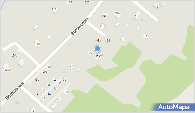 Chrzanów, Borowcowa, 95a, mapa Chrzanów