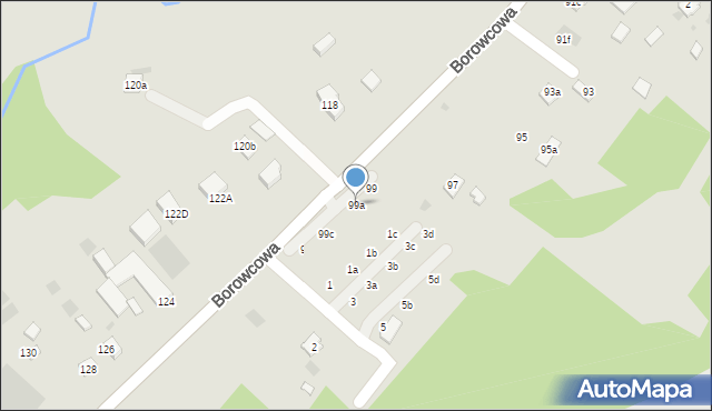 Chrzanów, Borowcowa, 99a, mapa Chrzanów