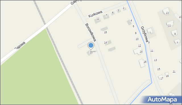 Chrząstawa Mała, Borowikowa, 13, mapa Chrząstawa Mała