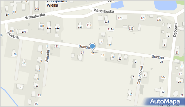 Chrząstawa Wielka, Boczna, 16, mapa Chrząstawa Wielka