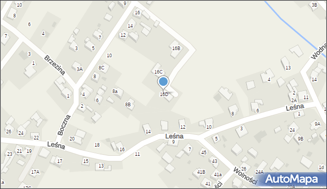 Chudów, Boczna, 16D, mapa Chudów