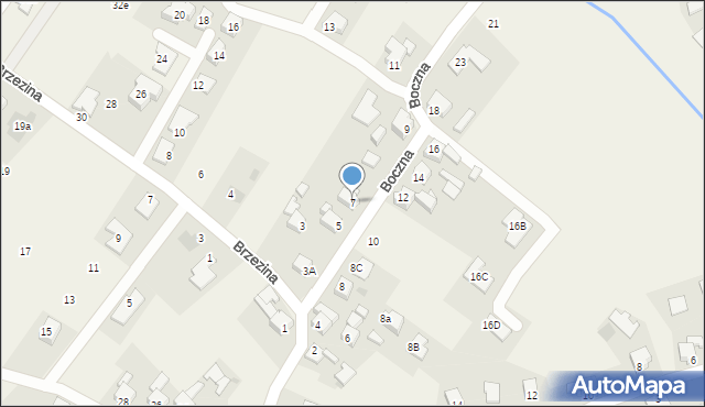 Chudów, Boczna, 7, mapa Chudów