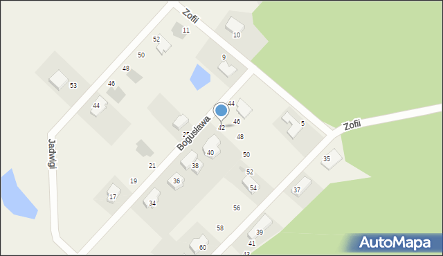 Chwaszczyno, Bogusława, 42, mapa Chwaszczyno