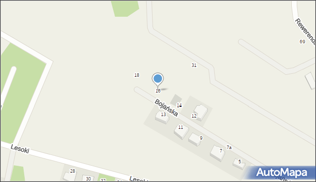 Chwaszczyno, Bojańska, 16, mapa Chwaszczyno