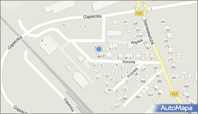 Ciechanów, Boczna, 6A, mapa Ciechanów