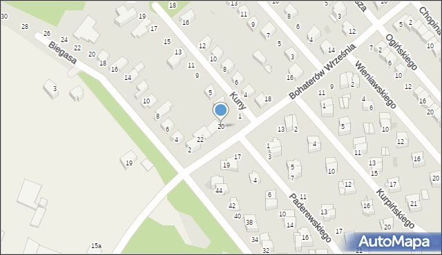 Ciechanów, Bohaterów Września, 20, mapa Ciechanów