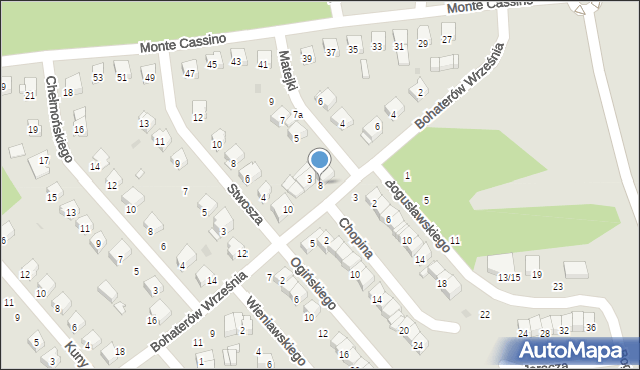 Ciechanów, Bohaterów Września, 8, mapa Ciechanów