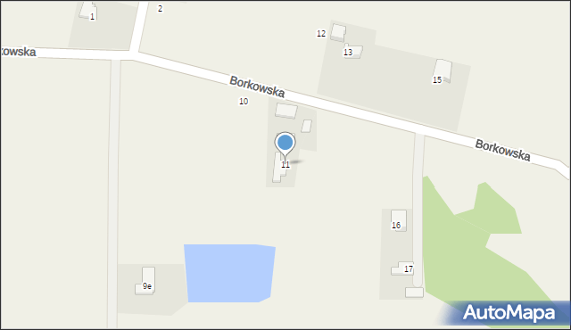 Ciecierzyce, Borkowska, 11, mapa Ciecierzyce