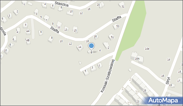 Cieszyn, Bogusławskiego Wojciecha, 6, mapa Cieszyna
