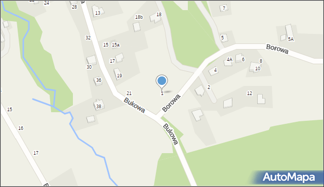 Czaniec, Borowa, 1, mapa Czaniec