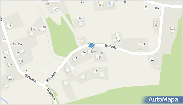 Czaniec, Borowa, 6, mapa Czaniec