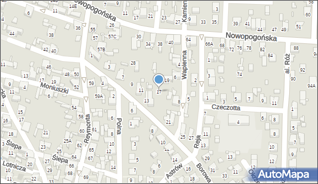 Czeladź, Borowa, 17, mapa Czeladź