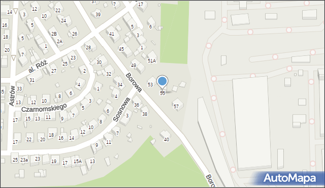 Czeladź, Borowa, 55, mapa Czeladź