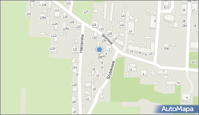 Czeladź, Borowa, 136, mapa Czeladź