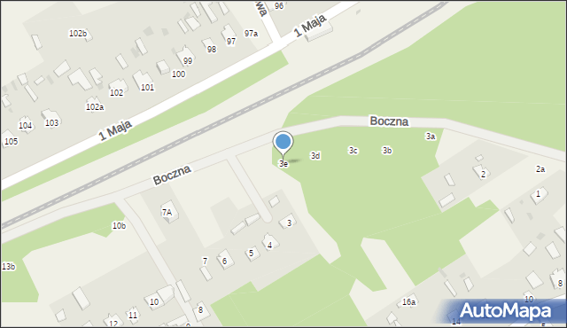 Czeremcha, Boczna, 3e, mapa Czeremcha