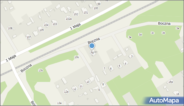 Czeremcha, Boczna, 7A, mapa Czeremcha