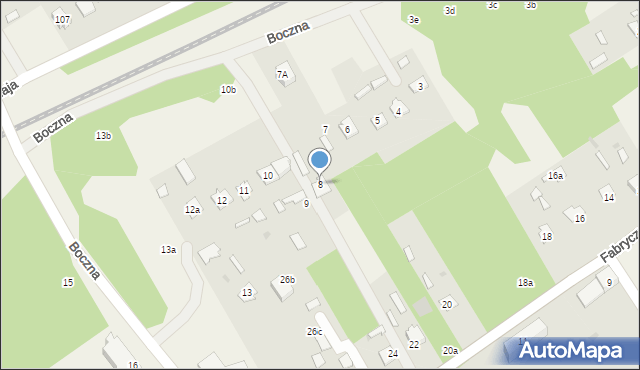 Czeremcha, Boczna, 8, mapa Czeremcha