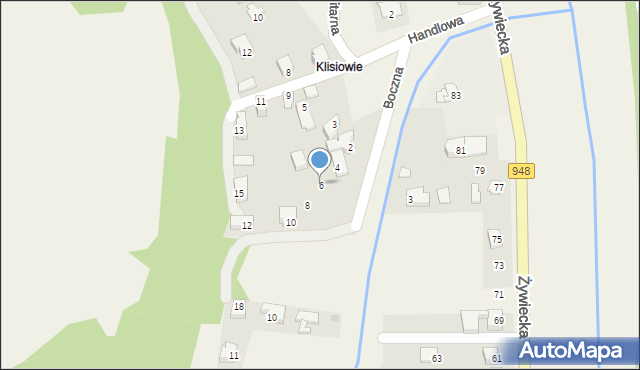 Czernichów, Boczna, 6, mapa Czernichów