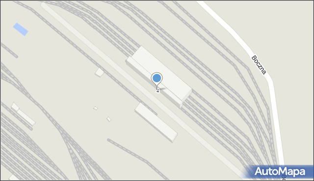 Czerwieńsk, Boczna, 4, mapa Czerwieńsk