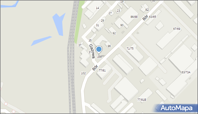 Częstochowa, Bór, 100, mapa Częstochowy