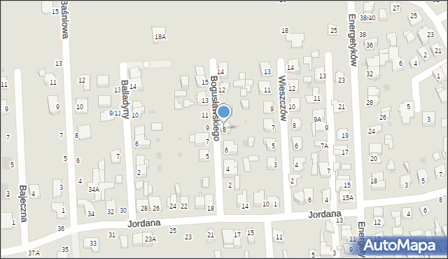 Częstochowa, Bogusławskiego Wojciecha, 8, mapa Częstochowy