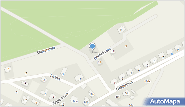 Dąbcze, Borówkowa, 1, mapa Dąbcze